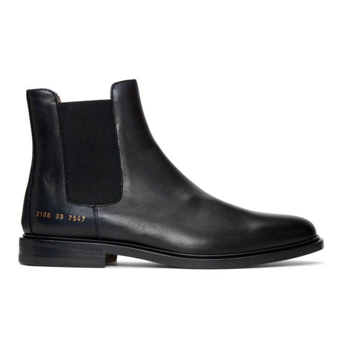 Common Projects Black Chelsea Boots