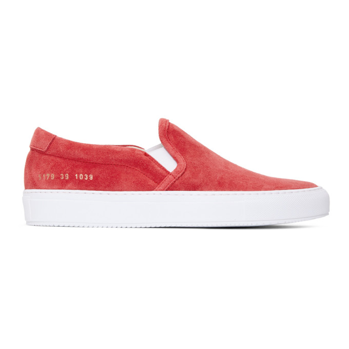 red common projects sneakers
