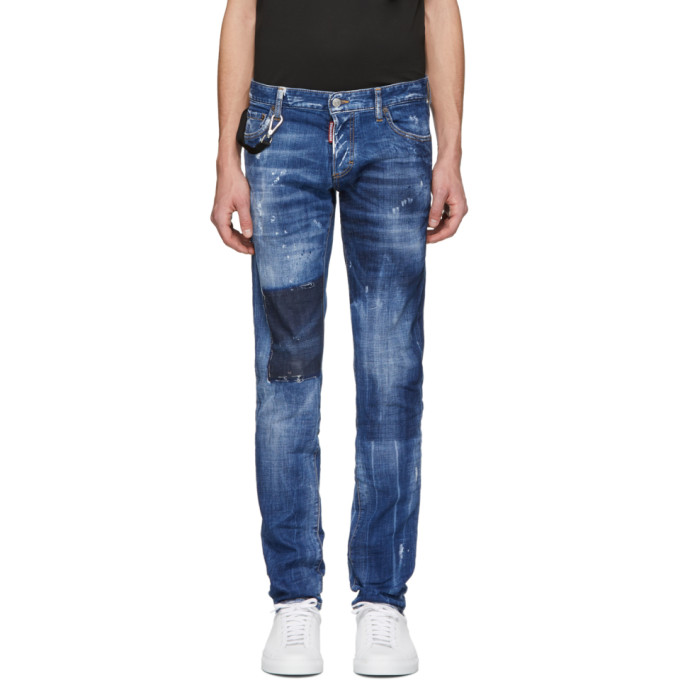 dsquared dark slim jeans