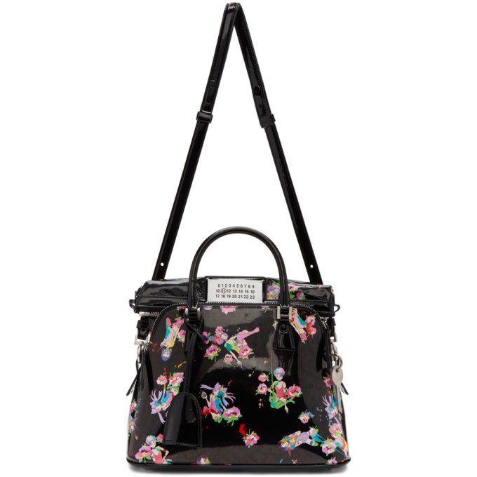 Maison Margiela Black Medium Printed 5AC Bag