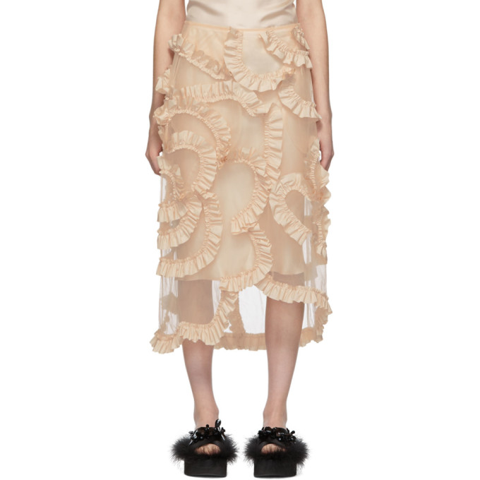 Moncler Genius 4 Moncler Simone Rocha Beige Floral Skirt