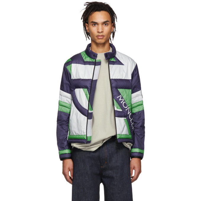 Moncler Genius Moncler Genius 5 Moncler Craig Green Navy and Green Down Traction Jacket