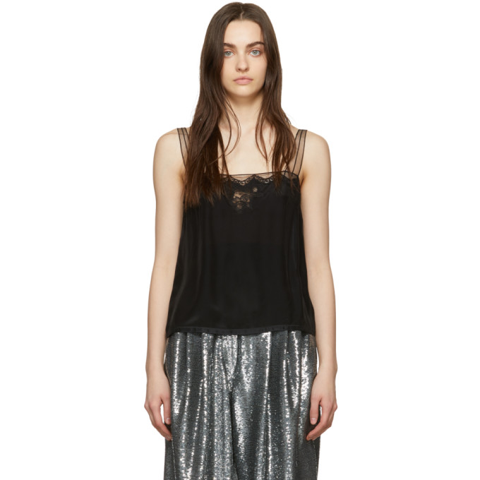 MARC JACOBS MARC JACOBS BLACK LACE TANK TOP