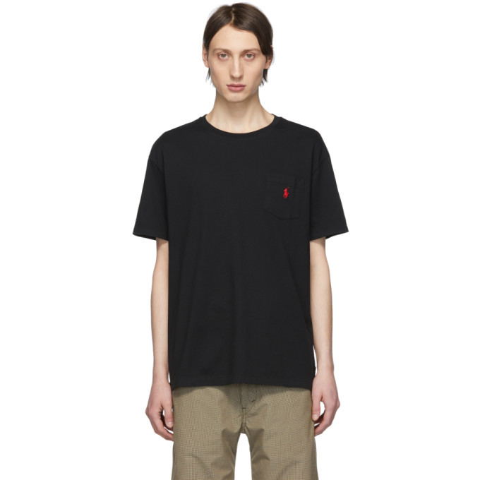 ralph lauren black t shirt red logo