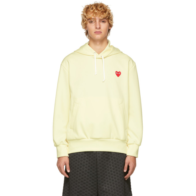 Comme des Garcons Play Yellow Heart Patch Hoodie