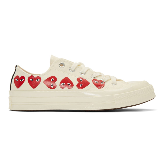 converse x comme des garcons multiple hearts