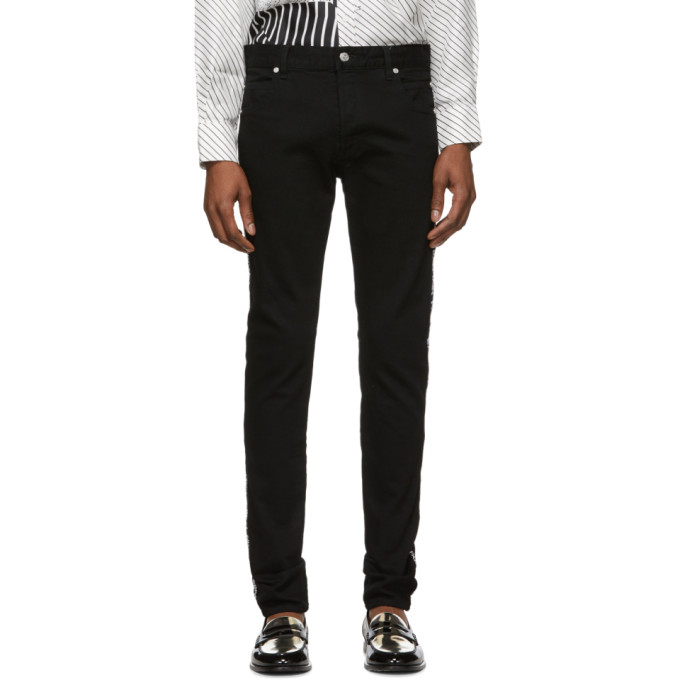 Balmain Black Slim Fit Logo Jeans 191251M18601209