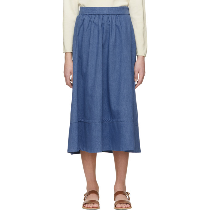 APC A.P.C. INDIGO MARGAUX SKIRT