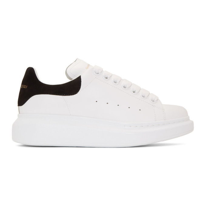 alexander mcqueen white and black oversized sneakers
