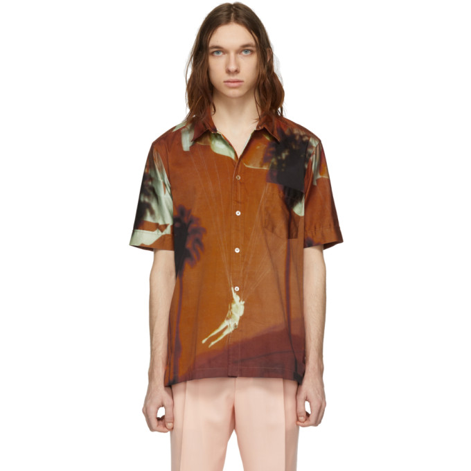 PAUL SMITH PAUL SMITH ORANGE PAULS PHOTO SUNSET SHIRT