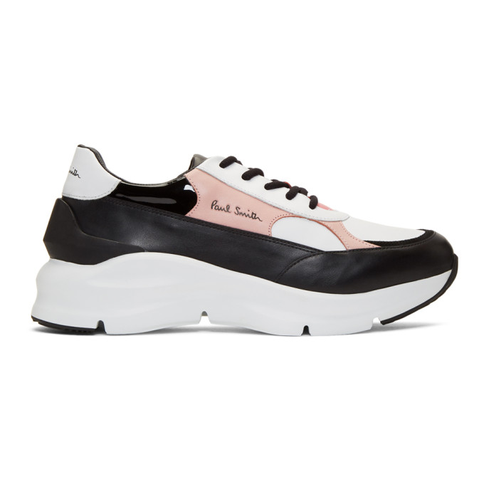 Paul Smith Sneakers PAUL SMITH BLACK AND PINK EXPLORER SNEAKERS