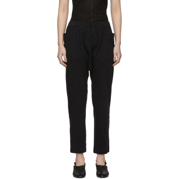 Raquel Allegra Pants RAQUEL ALLEGRA BLACK VINTAGE RELAXED LOUNGE PANTS