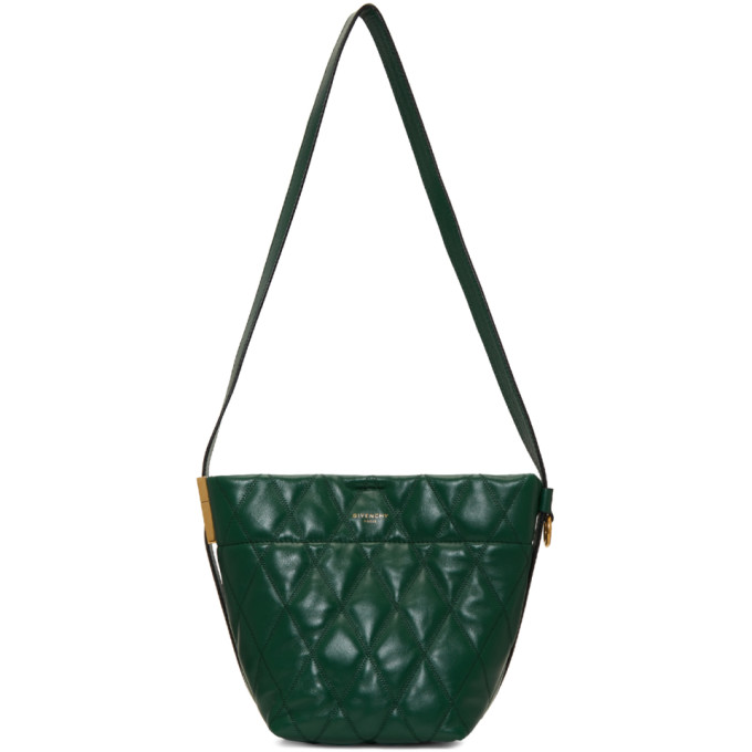 Givenchy Green Quilted Mini GV Bucket Bag
