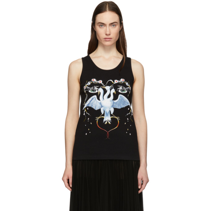 GIVENCHY GIVENCHY BLACK THREE-HEADED BIRD TANK TOP