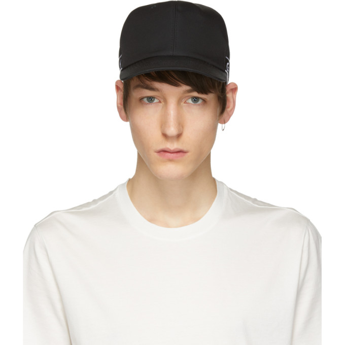 Givenchy Black 4g Webbing Curved Peak Cap