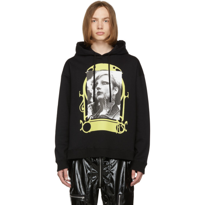 Raf Simons Printed Sweatshirt Hoodie In Black | ModeSens