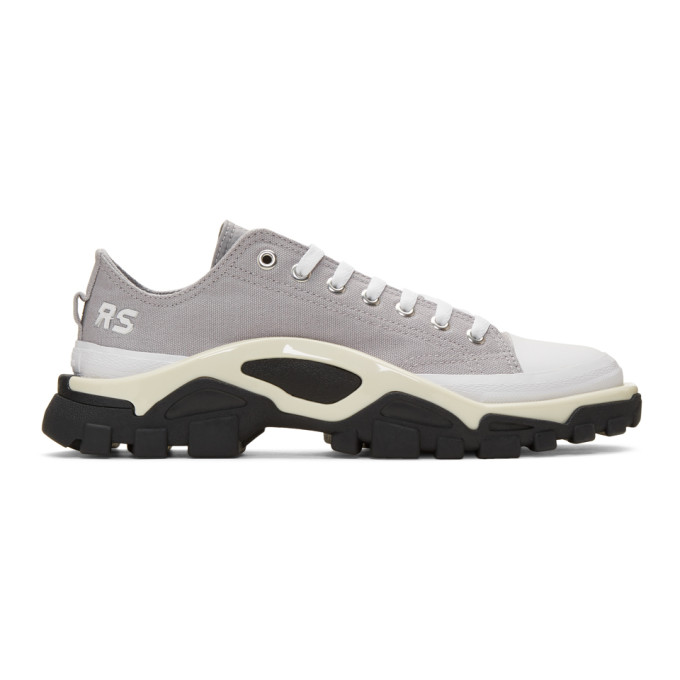 RAF SIMONS RAF SIMONS GREY ADIDAS ORIGINALS EDITION DETROIT RUNNER SNEAKERS