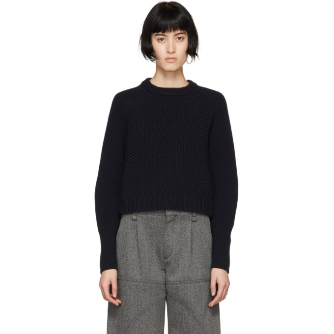 Chloe Pull en cachemire bleu marine Chunky