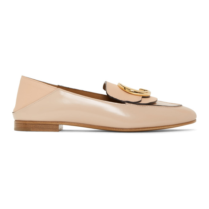 Click to view more detailed imagery on our partner's website ChloÉ Chloe Pink Shiny Loafers In 6H6 Pink