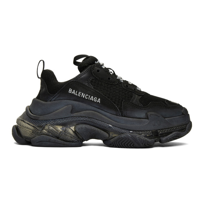 Balenciaga Triple S Clear Sole Logo-Embroidered Leather, Nubuck And ...