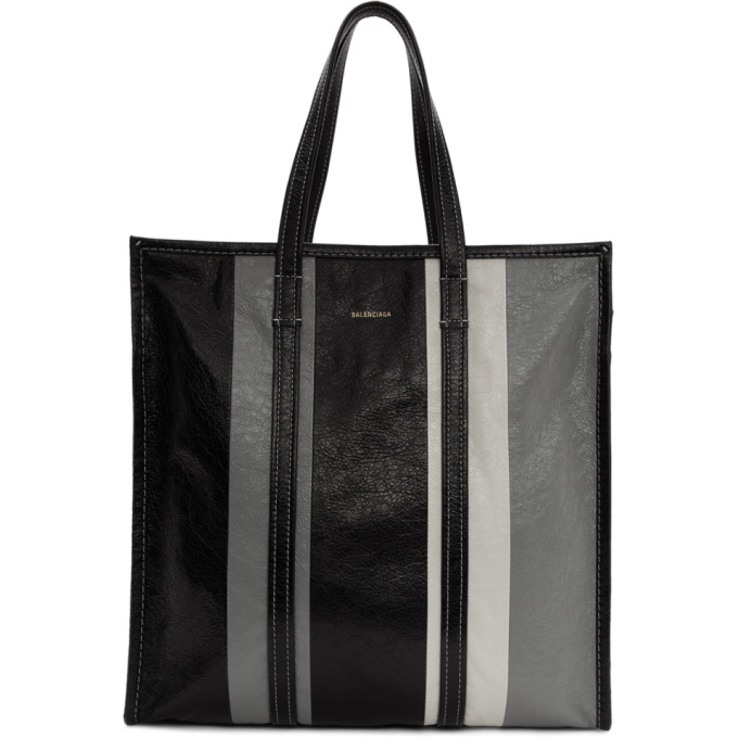 Balenciaga Black And Grey Medium Bazar Shopper Tote 191342m17200801