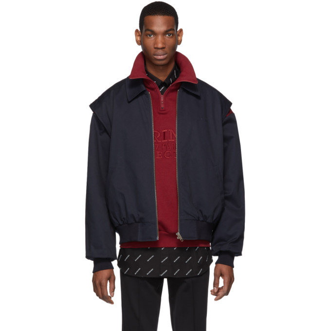 BALENCIAGA BALENCIAGA NAVY TWIN-SET JACKET