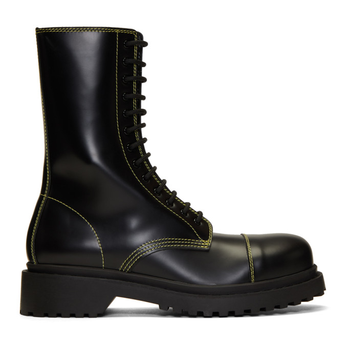 BALENCIAGA BALENCIAGA BLACK MILITARY BOOTS