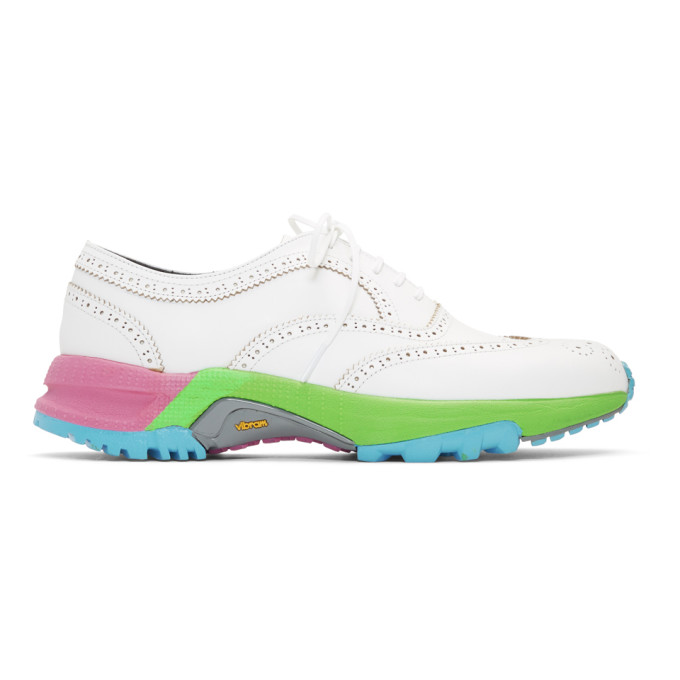 Comme Des Garçons Homme Deux Shoes COMME DES GARCONS HOMME PLUS WHITE WINGTIP BROGUES