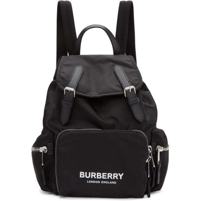 BURBERRY BURBERRY BLACK MEDIUM NYLON RUCKSACK