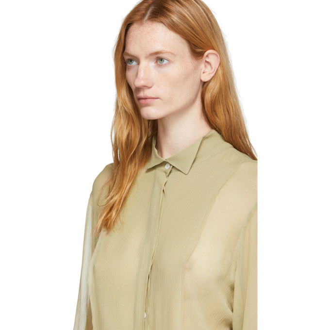 ANN DEMEULEMEESTER ANN DEMEULEMEESTER SSENSE EXCLUSIVE BEIGE SILK CUPID SHIRT