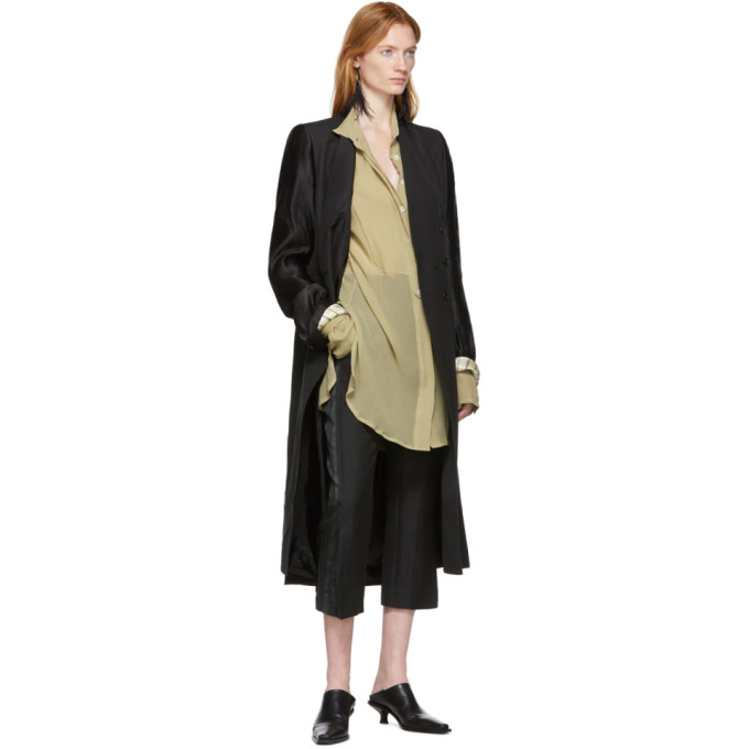 ANN DEMEULEMEESTER ANN DEMEULEMEESTER SSENSE EXCLUSIVE BEIGE SILK CUPID SHIRT