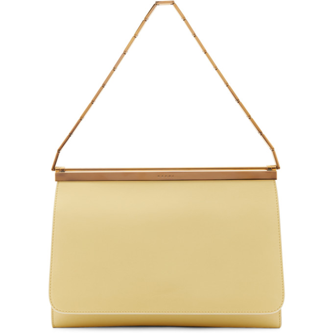 MARNI MARNI PINK AND YELLOW DOUBLE CACHE BAG