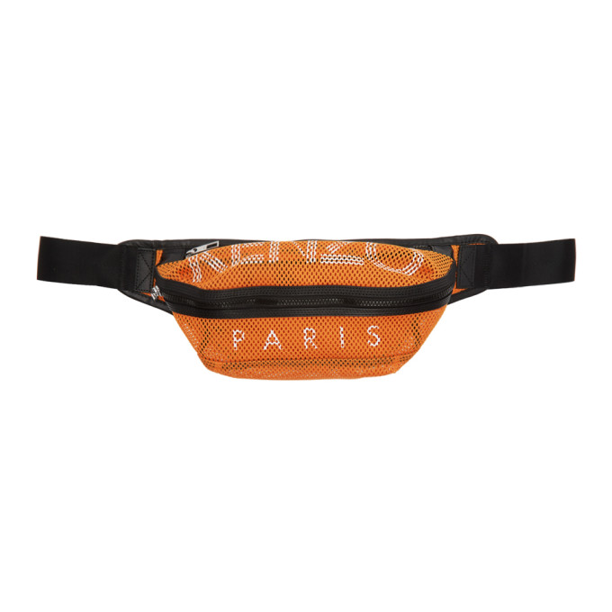 KENZO KENZO ORANGE MESH LOGO BELT BAG