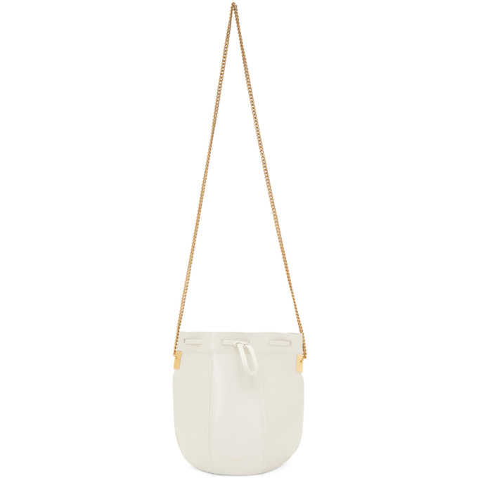 Saint Laurent Off-White Small Talitha Bucket Bag