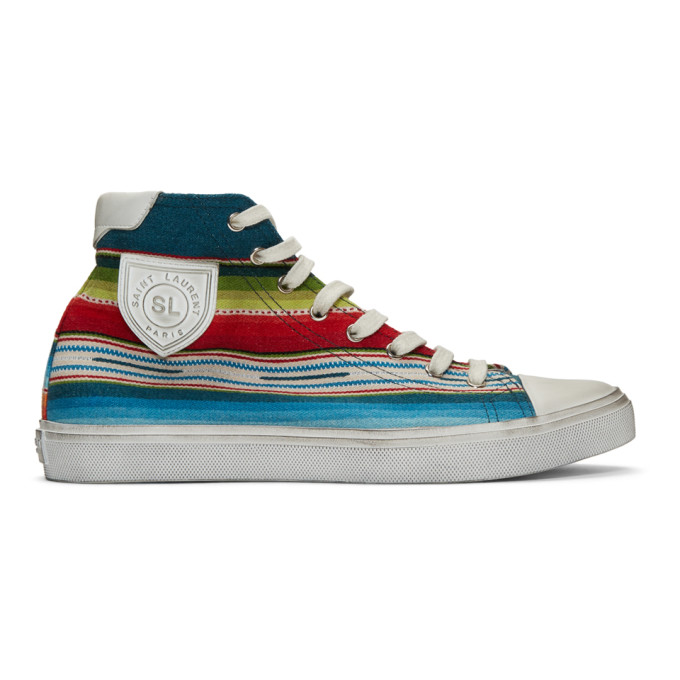 SAINT LAURENT Multicolor Mexican Jacquard Bedford Sneakers