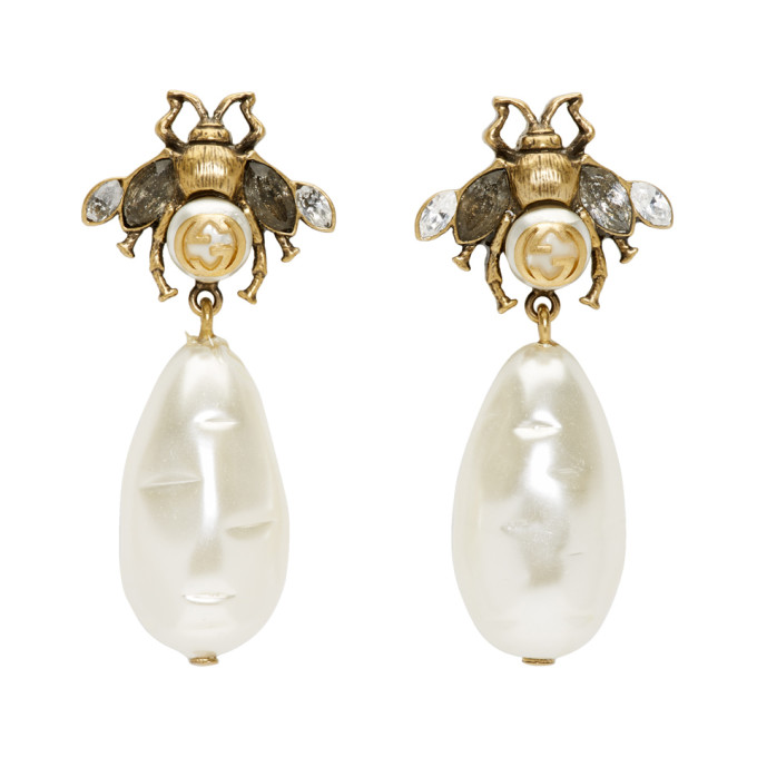 gucci bee stud earrings