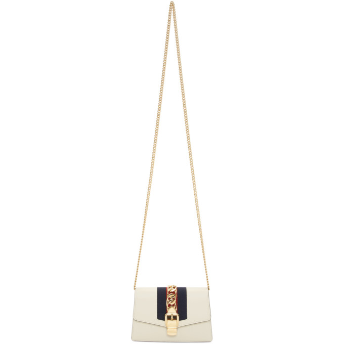 Gucci White Mini Sylvie Chain Bag