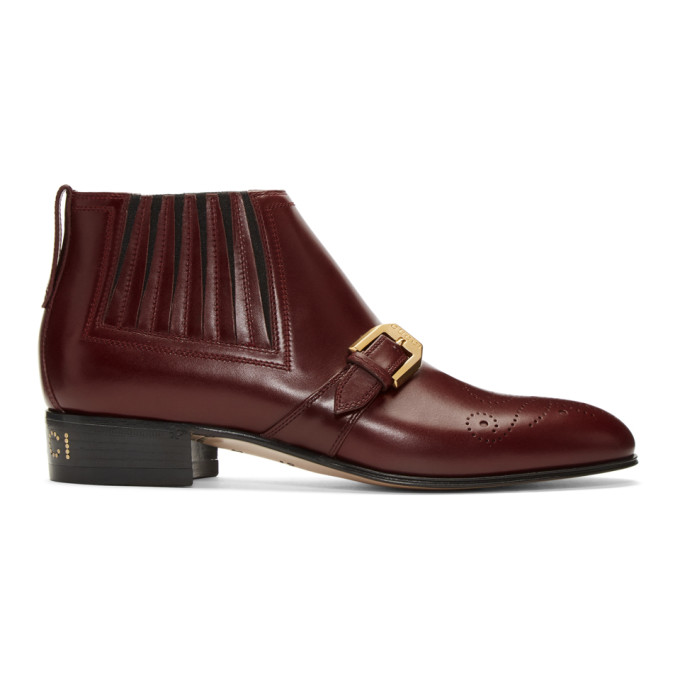 Gucci Red Worsh Boots