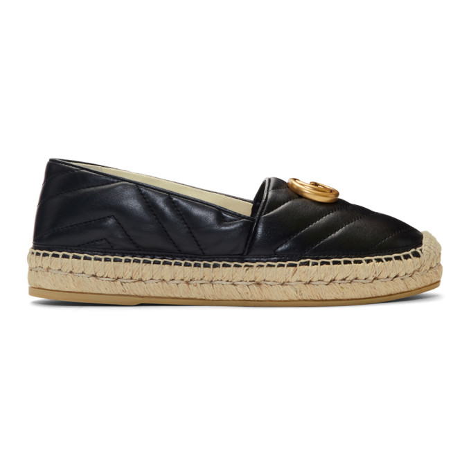 Gucci Black Quilted Charlotte Espadrilles