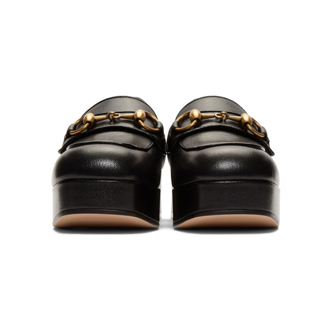 Gucci Women's 5653650G0V01000 Black Leather Loafers