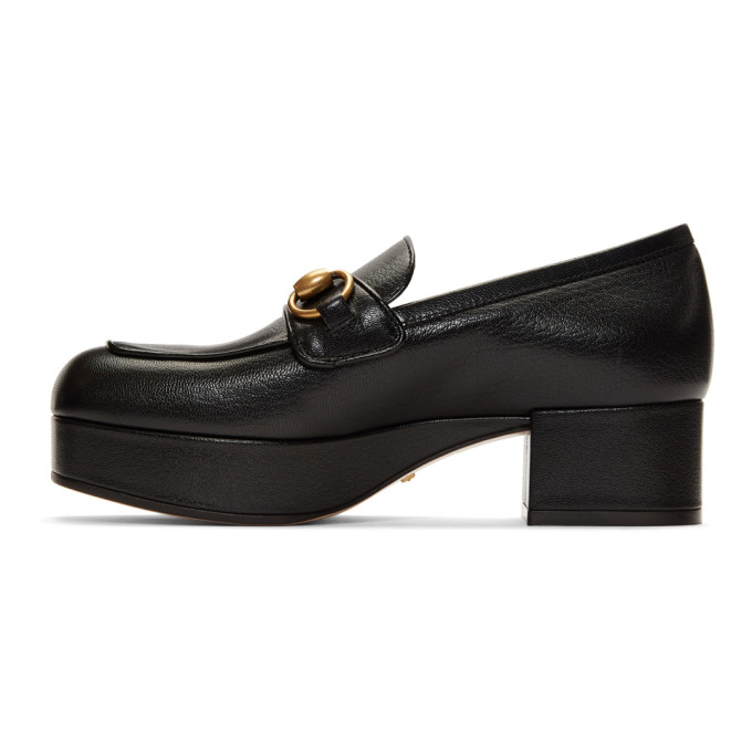 Gucci Women's 5653650G0V01000 Black Leather Loafers