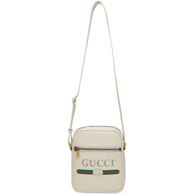 gucci print leather shoulder bag