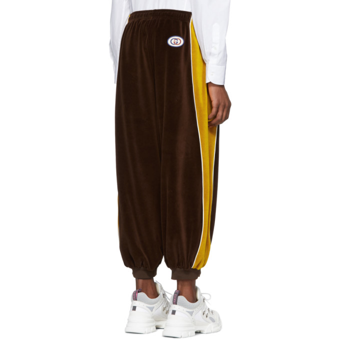 Gucci Chenille Harem Style Pant In Brown