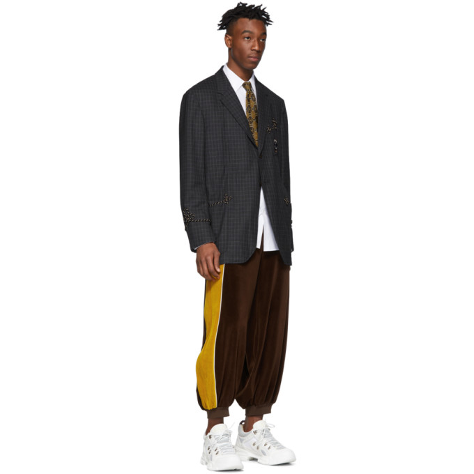 Gucci Chenille Harem Style Pant In Brown