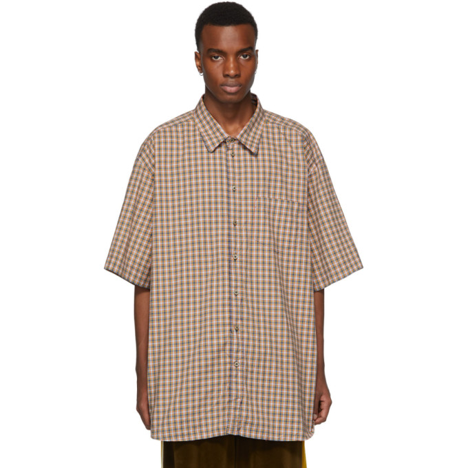 Gucci Blue Oversized Check Shirt