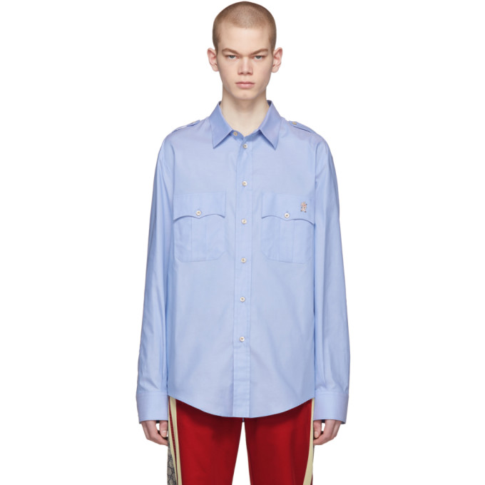 Gucci Blue Piglet Military Shirt