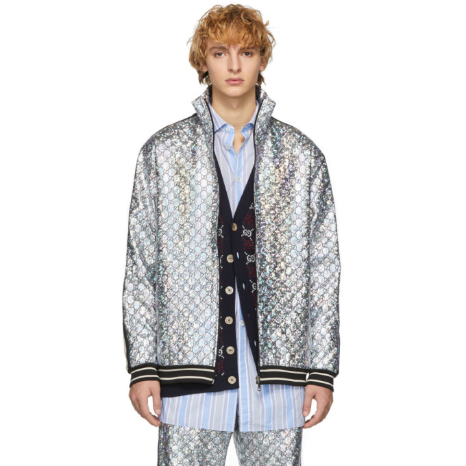 gucci jacket silver