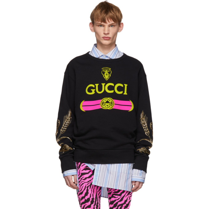 black and gold gucci hoodie