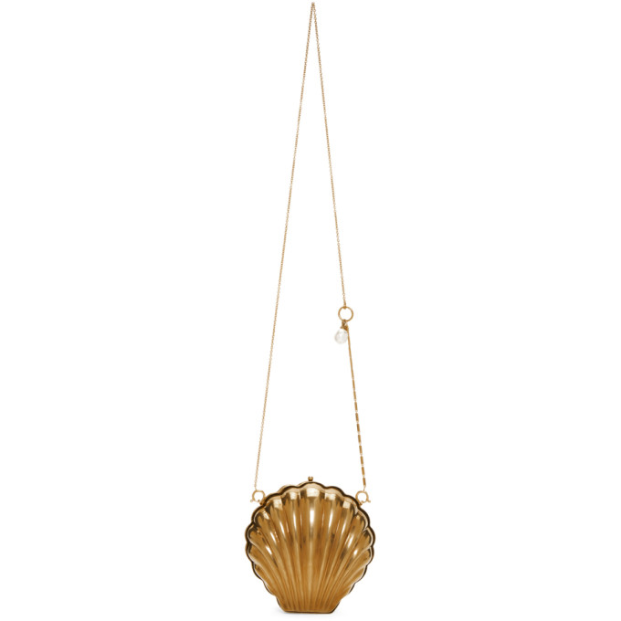 Stella McCartney Gold Shell Clutch