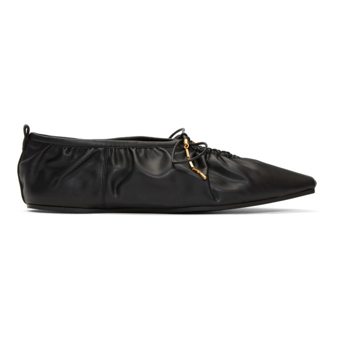 STELLA MCCARTNEY STELLA MCCARTNEY BLACK LACED BALLERINA FLATS